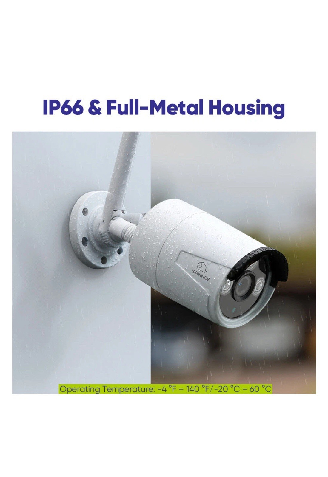 SANNCE 2x 3MP Two Way Audio Wireless Security Camera IP Network IR Night Vision