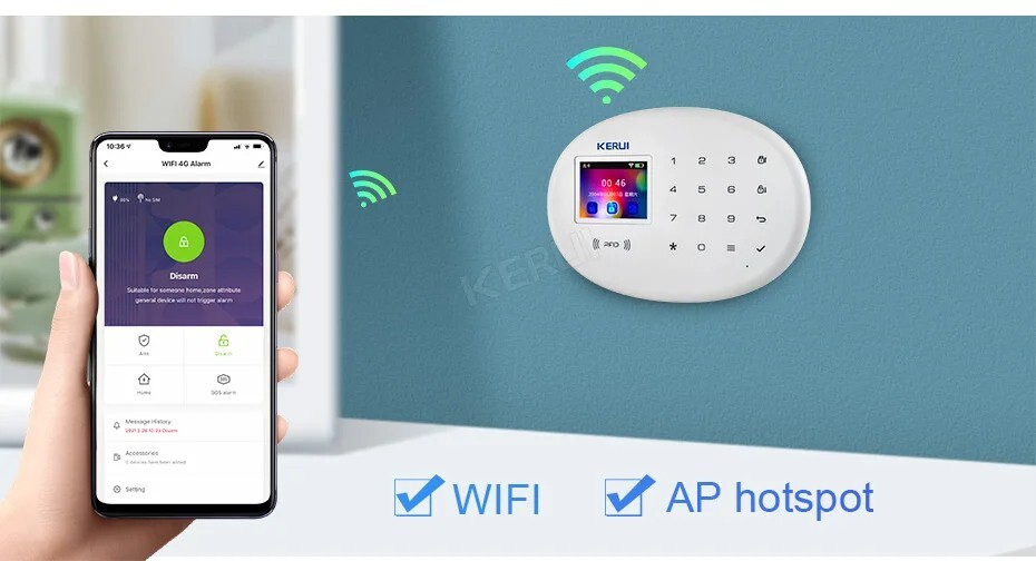 Alarm Security System For Smart Home Burglar WiFi GSM App Motion Sensor Kit