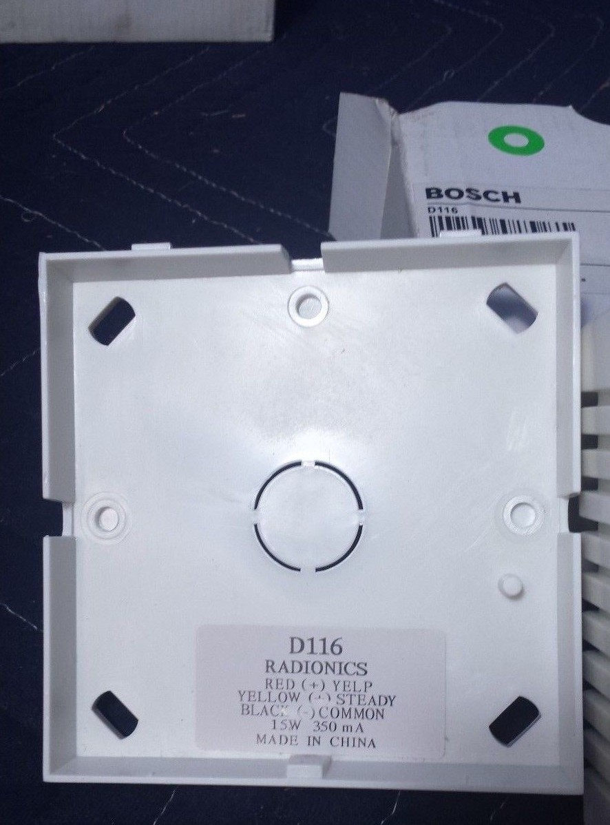 [LOT of 2] Bosch D116 Control Panel Siren Indoor, Intrusion 12 Volt 15 Watt