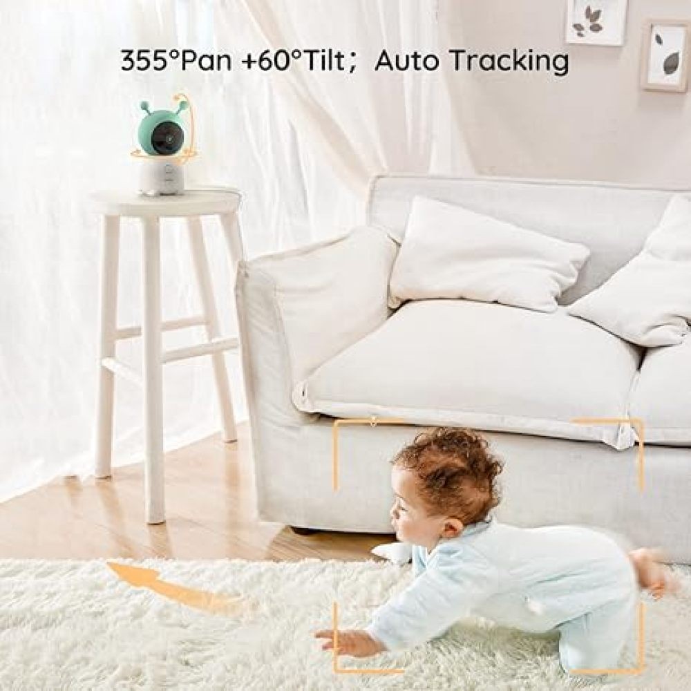 2Pack 2K WiFi Baby Monitor with Camera and Audio, Colorful Night Light,for baby
