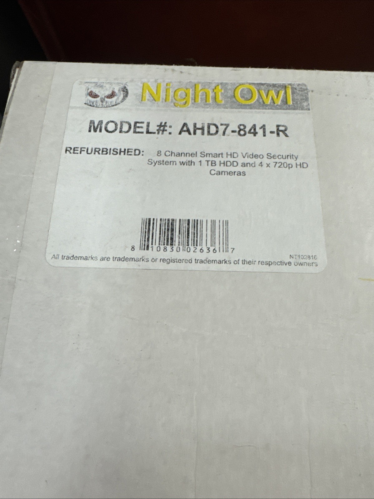 Night Owl 8 Channel 4K 1TB DVR with 4 Wired Cameras Security Surveillance System