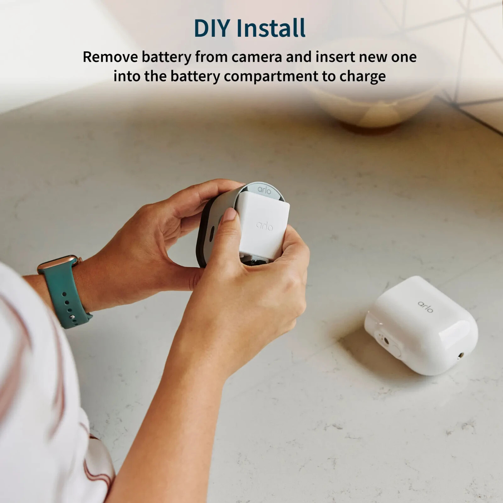 Arlo Pro 4 Wireless 2K HDR Smart Security Camera, Battery, and Solar Panel Black