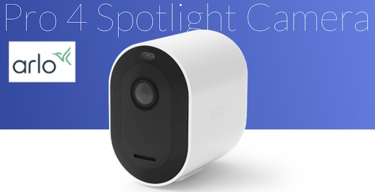 NEW Arlo Pro 4 Spotlight Camera – 2 Pack – Wireless Security, 2K Video & HDR