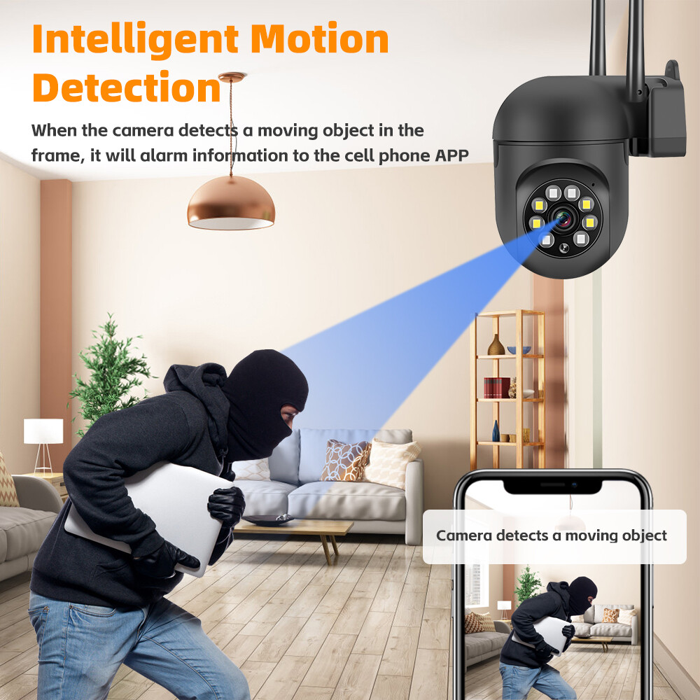 Towell 5G WIFI Camaras De Seguridad Exterior Inalambrica Con Vision Nocturna HD