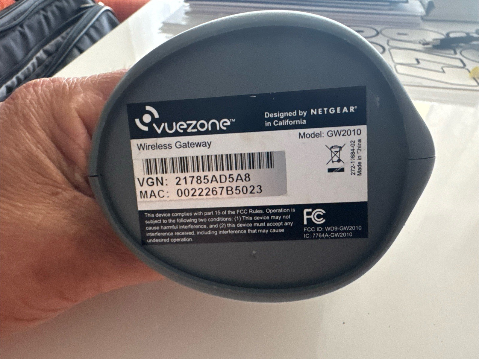 NETGEAR VueZone Wire-free Video Monitoring System BASE STATION/Gateway GW2010