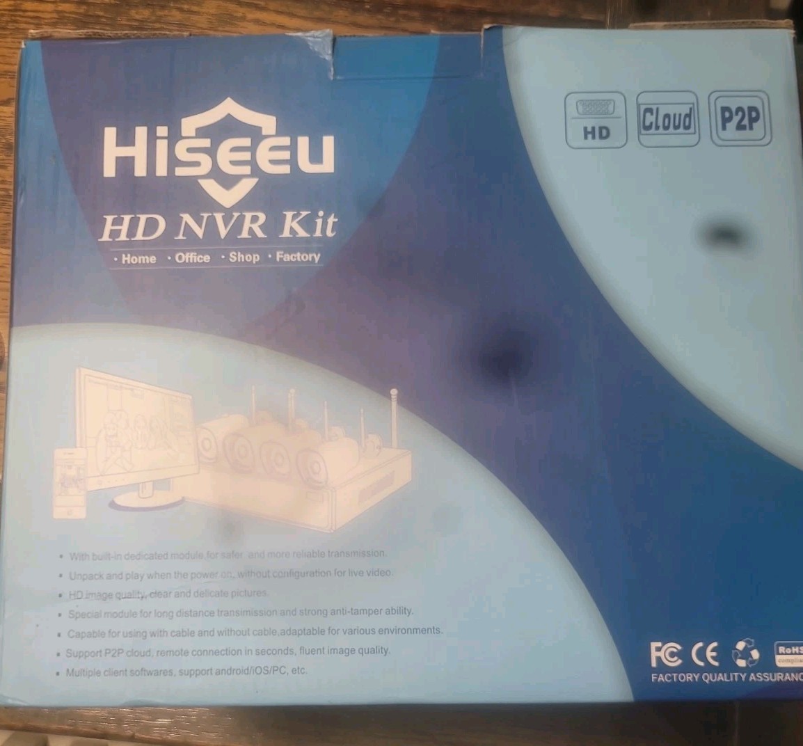 Hiseeu HD NVR CCTV WNKIT 8HB611-3T Total Of 8 Cameras