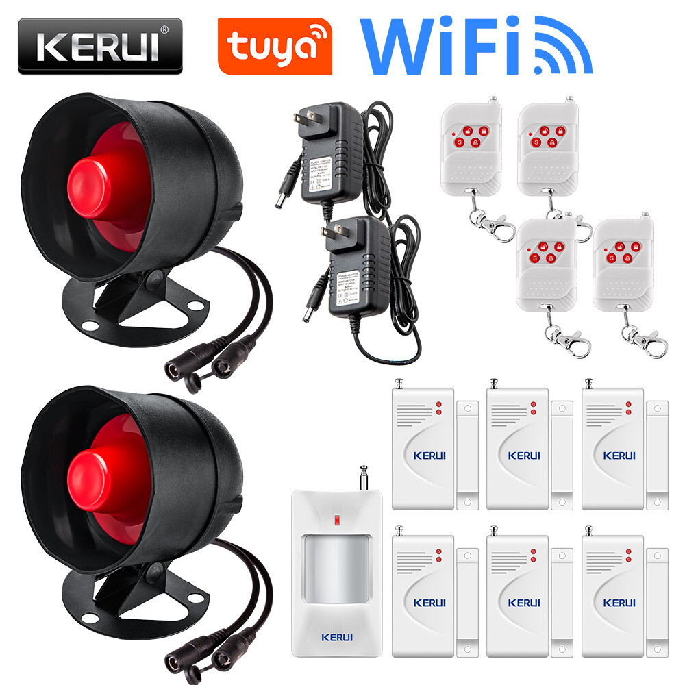 WIFI Security Alarm System Wireless Tuya Smart Home Siren Window Door Sensor Kit