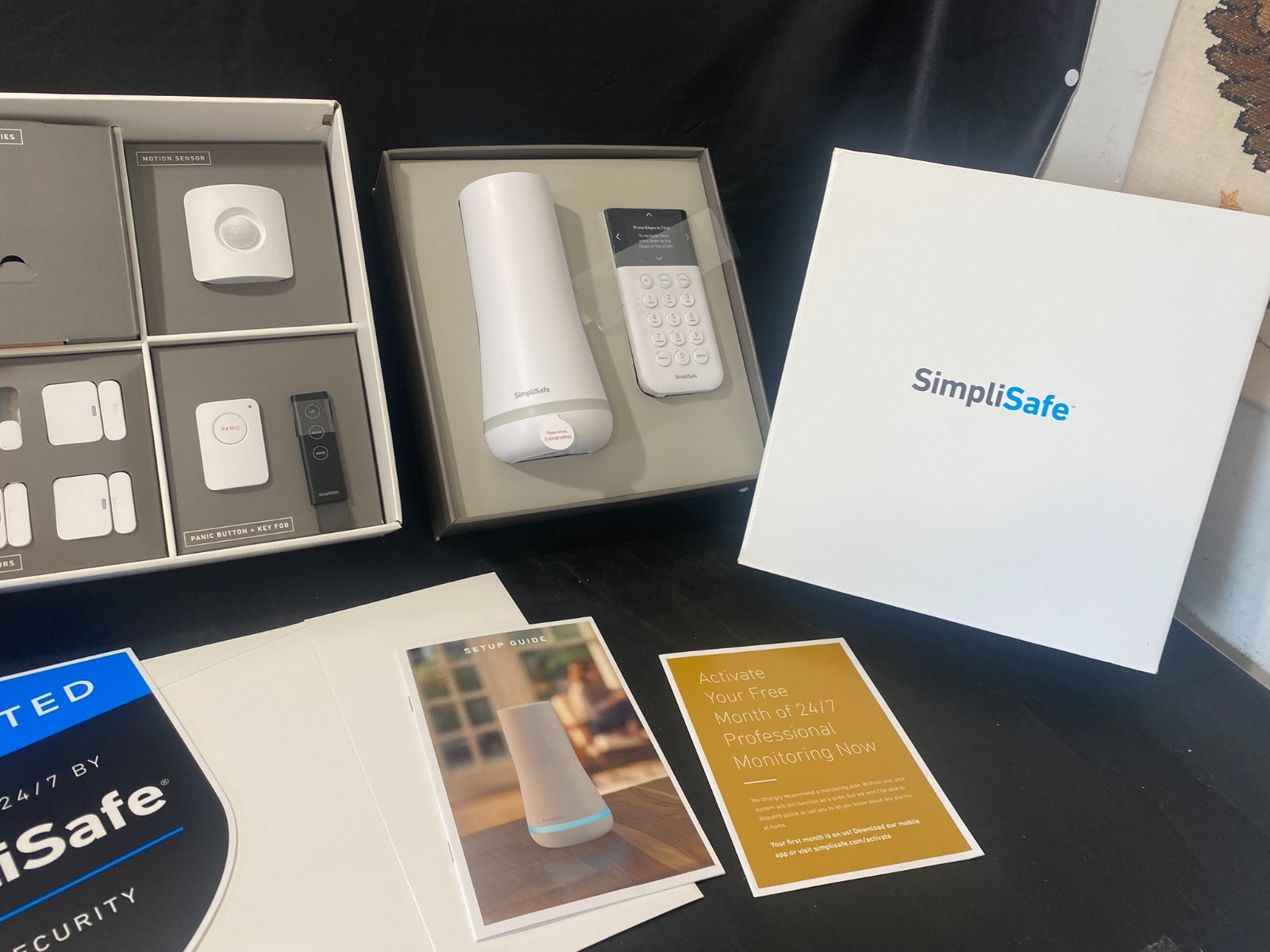 Simplisafe Home Security System white camera sensor keypad receiver etc