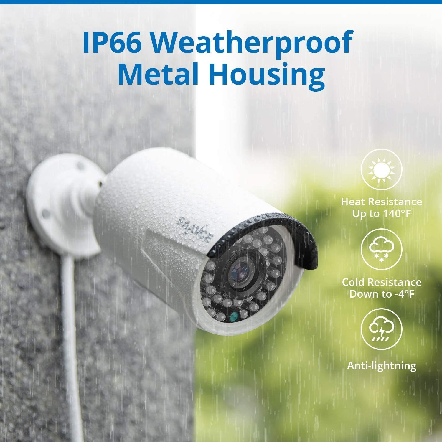 5MP Poe IP Security Camera for Poe NVR, 2Pcs Outdoor Weatherproof Cameras with S