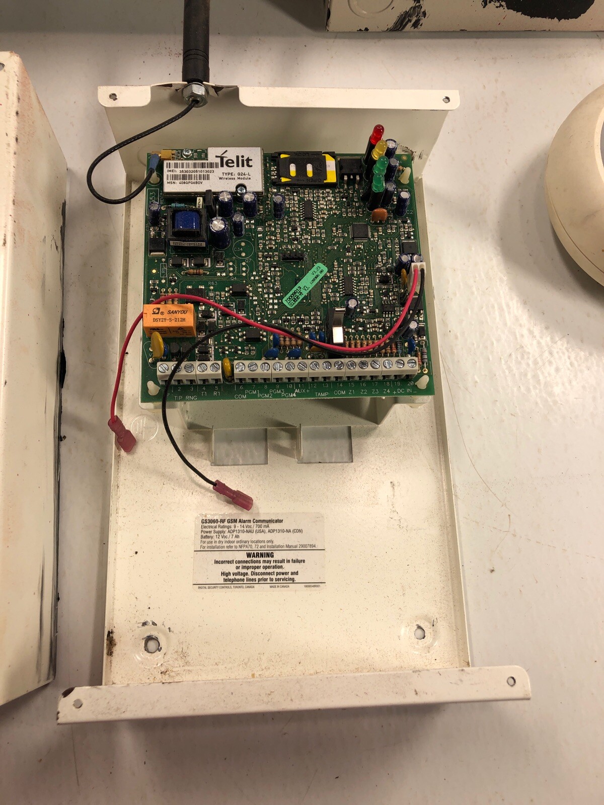 ADT Gs3060-ADTRF Security Alarm System-Power Series Panel PC1864 Motion Sensor