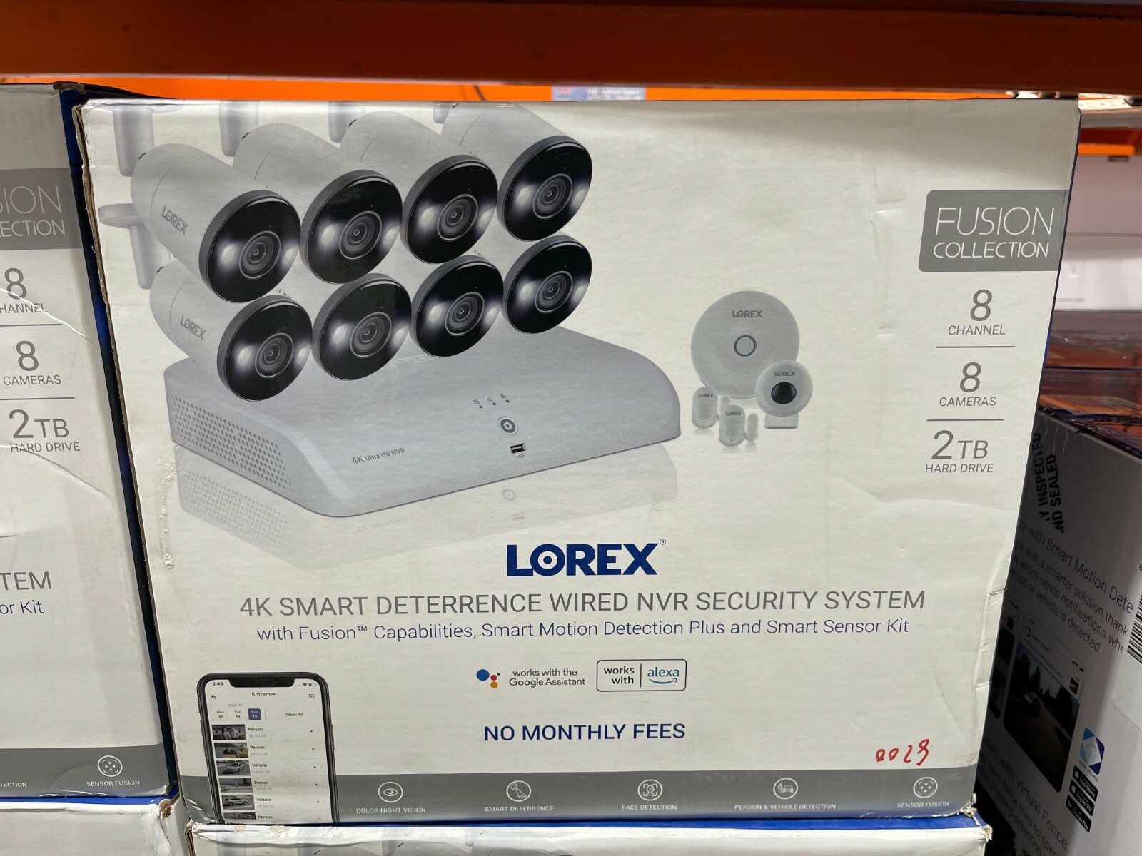 Lorex 4K UHD 8-channel Fusion NVR Security System w 8 Smart Deterrence 4K Camera