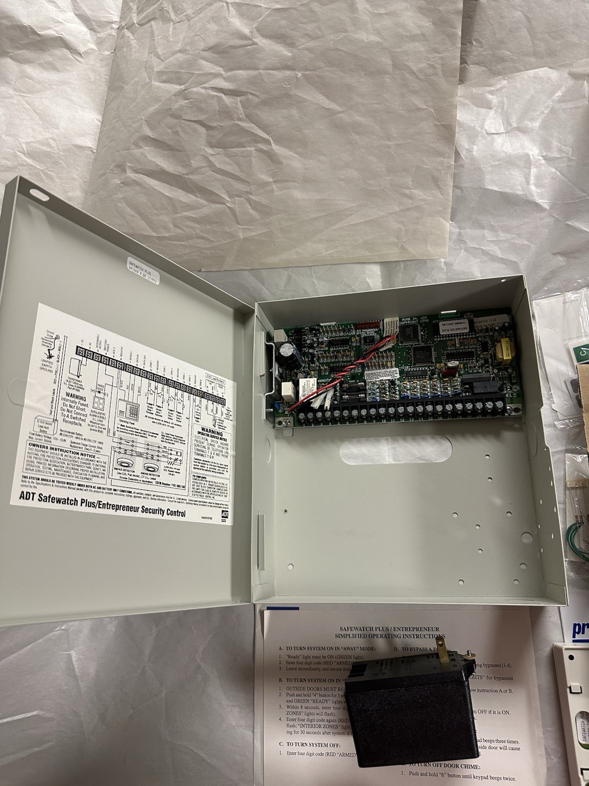 NEW ADT Safe Watch Plus/Entrepreneuer Security Control Panel