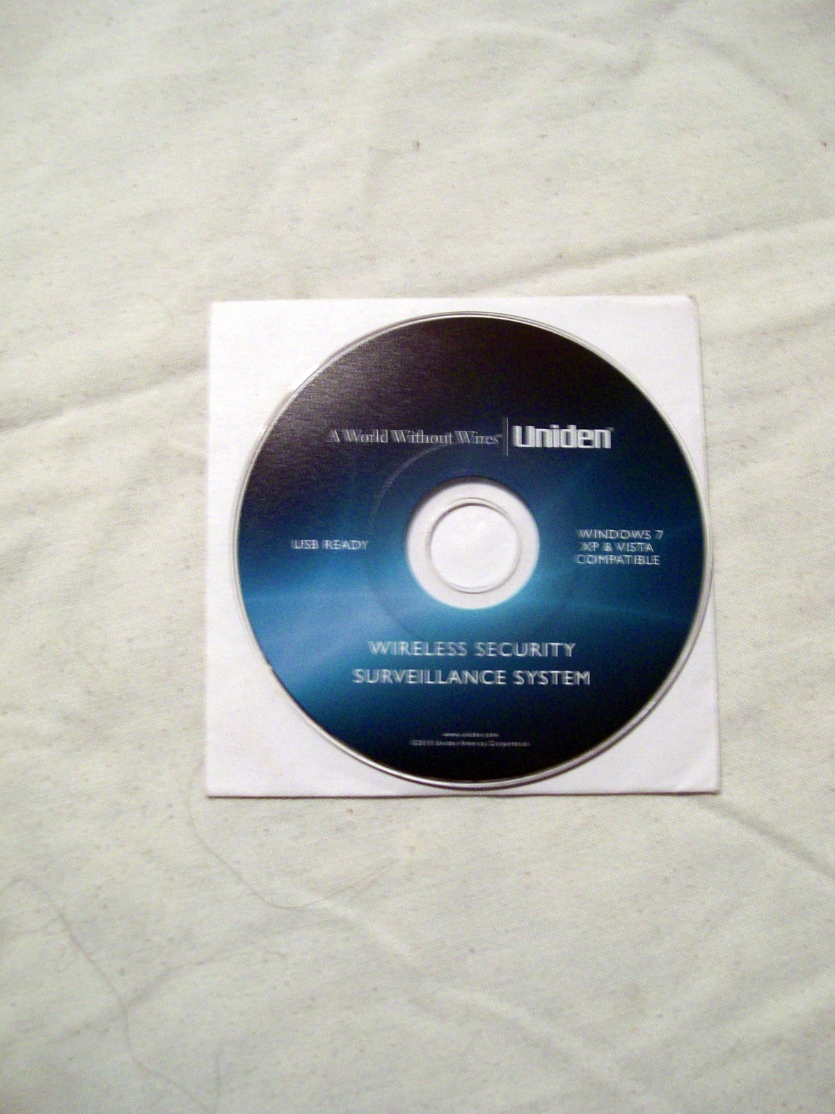 UNIDEN UDW-10003 WIRELESS SECURITY SURVEILLANCE SYSTEM SOFTWARE DISC ONLY