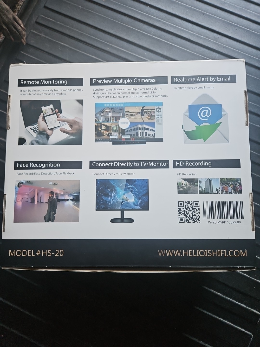 Helios Hi-Fi HS-20 Home Security System 4 Cameras & Receiver NIB HD wireless kit