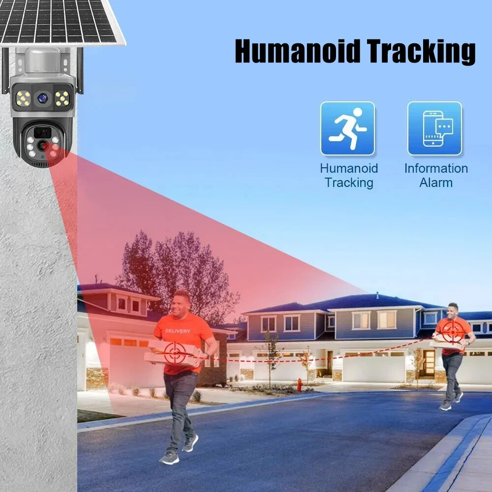 Outdoor 1080P Solar Powered Security Energy Camera Wireless WiFi IP Home CCTV HD