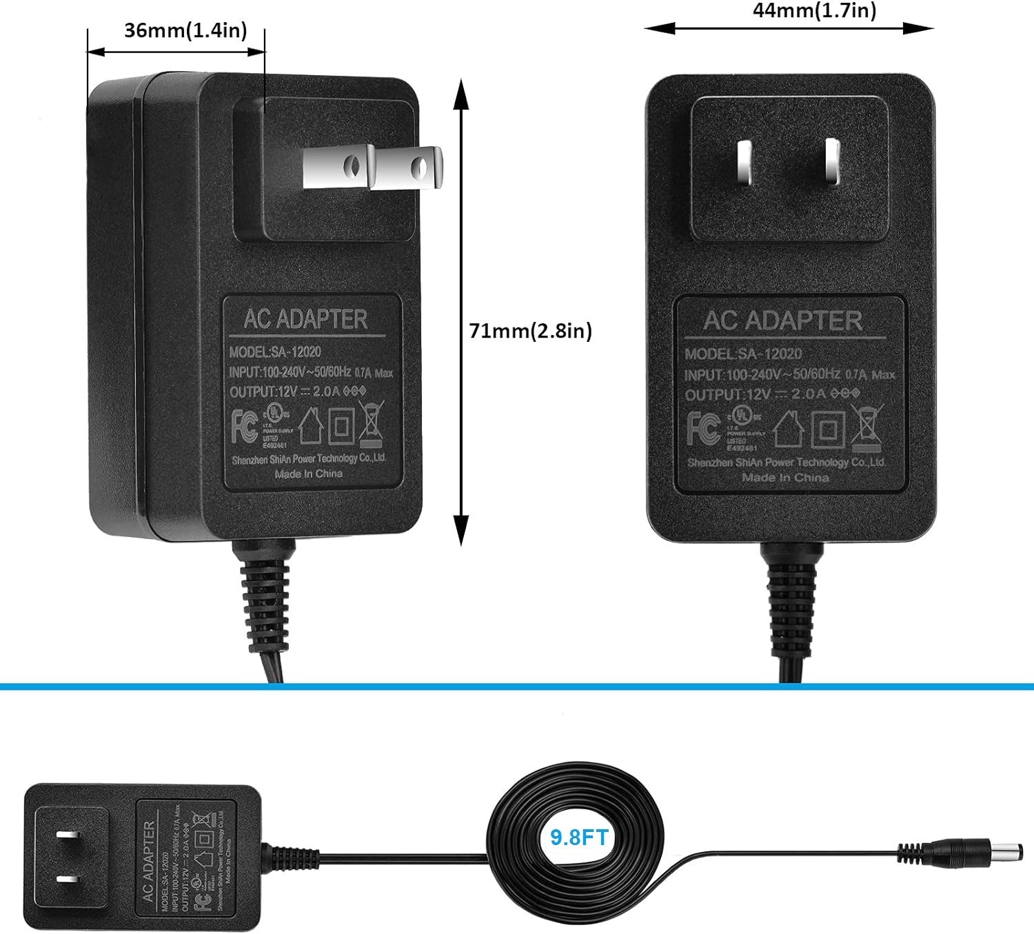 4 CH 12V DC 2000mA CCTV camera Power Supply Adapter
