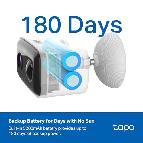 TP-Link C400 KIT Outdoor Battery Camera w/Solar Panel White Solar Charged-Cam