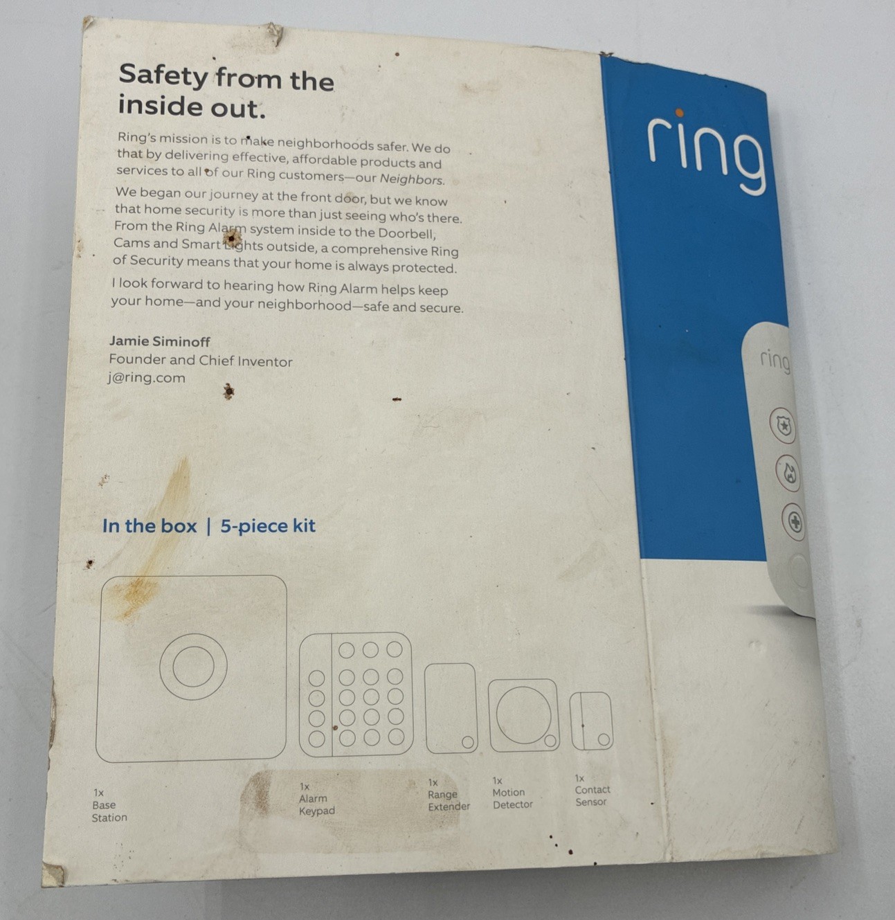 Ring Alarm 8-Piece Wireless Home Security System Kit 2nd Gen New-open box