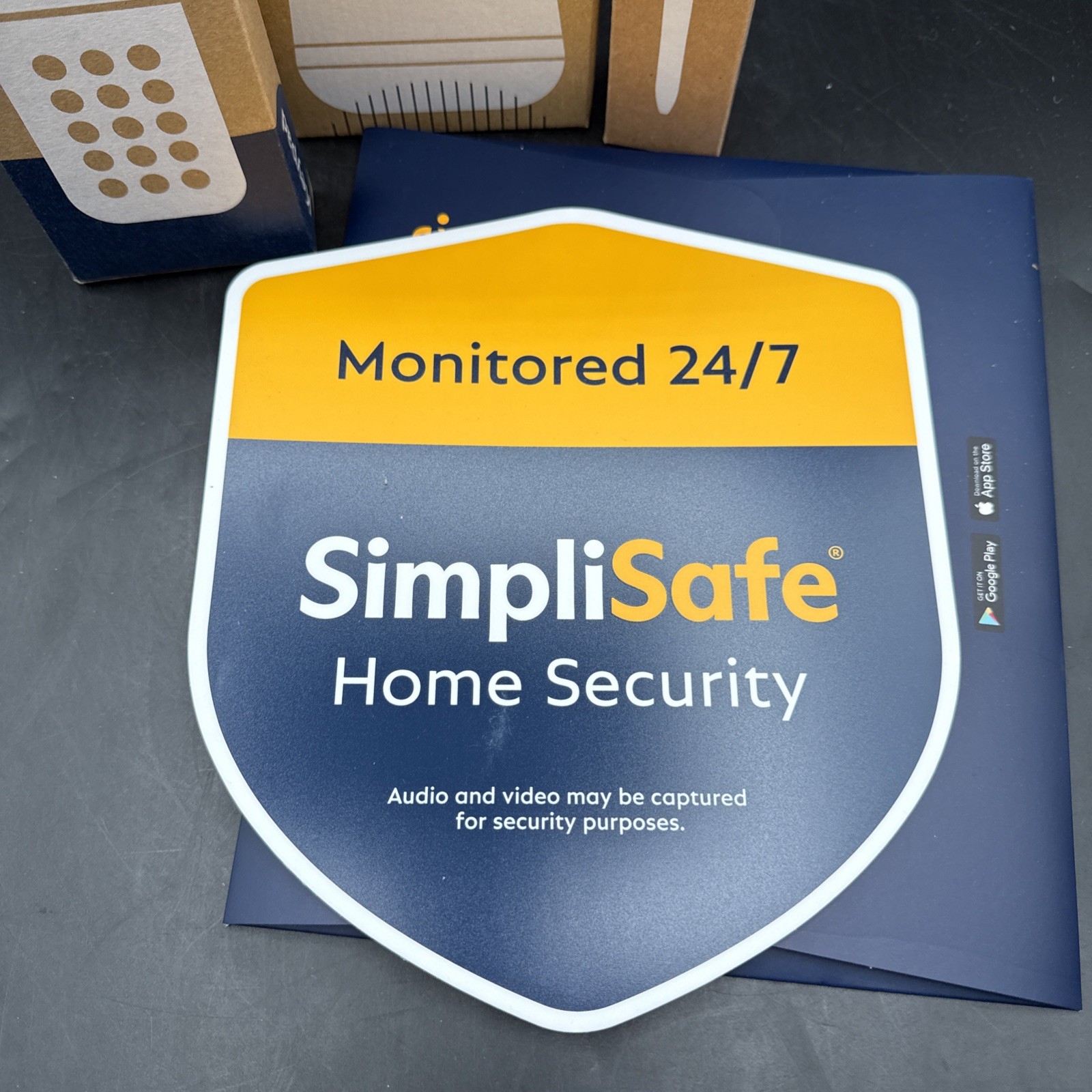 SimpliSafe Security SSBS3 BS3W 3rd Gen Base Station / Keypad KP3W / Yard Sign