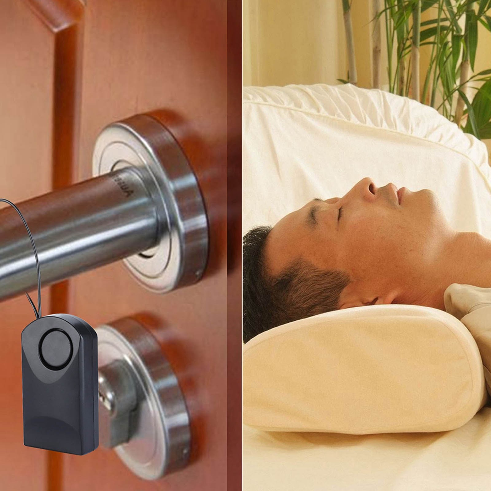Wireless Touch Sensor Loud Door Knob Security Alarm for House Office Factory