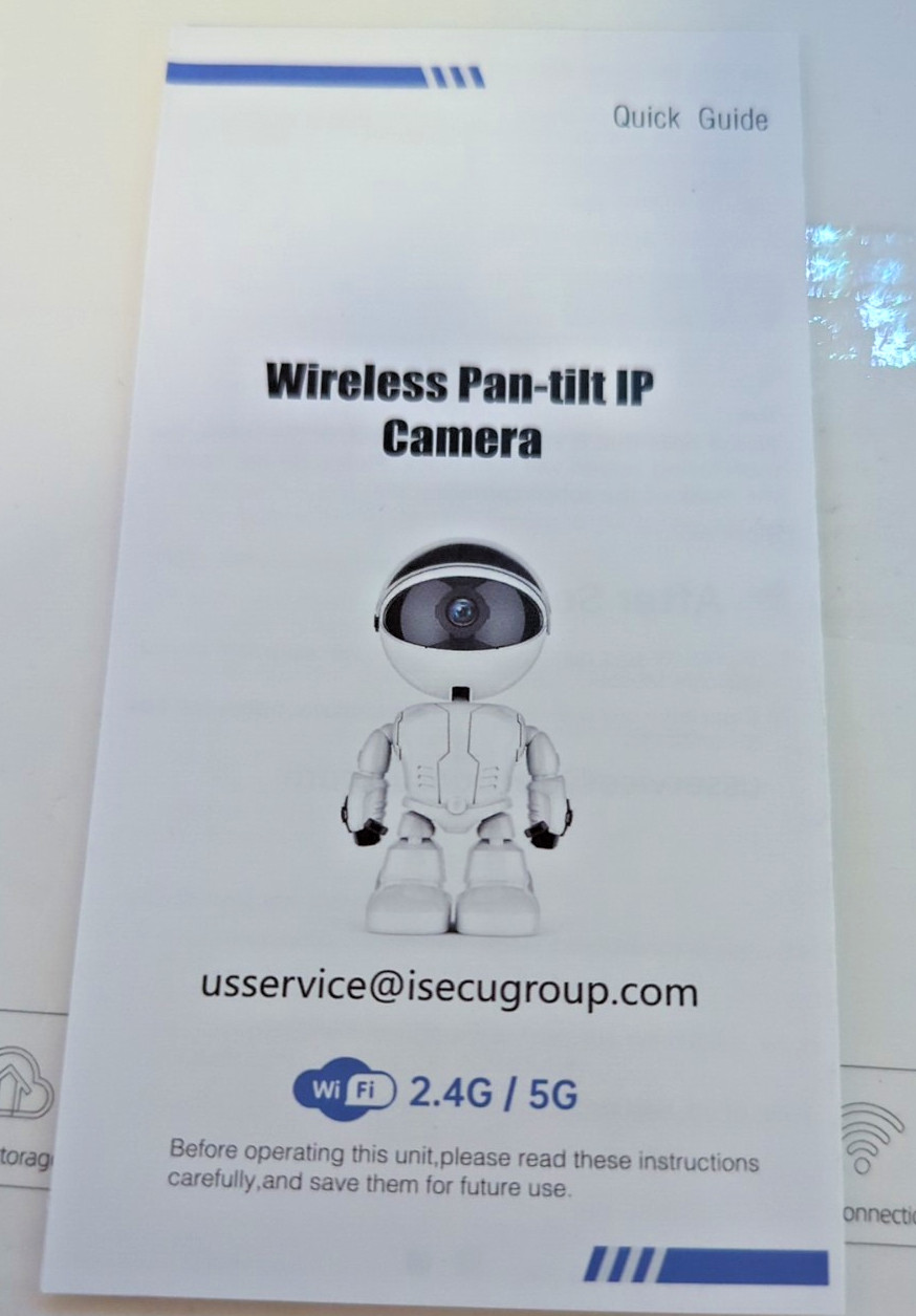 5G/2.4Ghz WiFi Robot Camera 3MP Pet/Baby Camera with Phone App Motion Detection