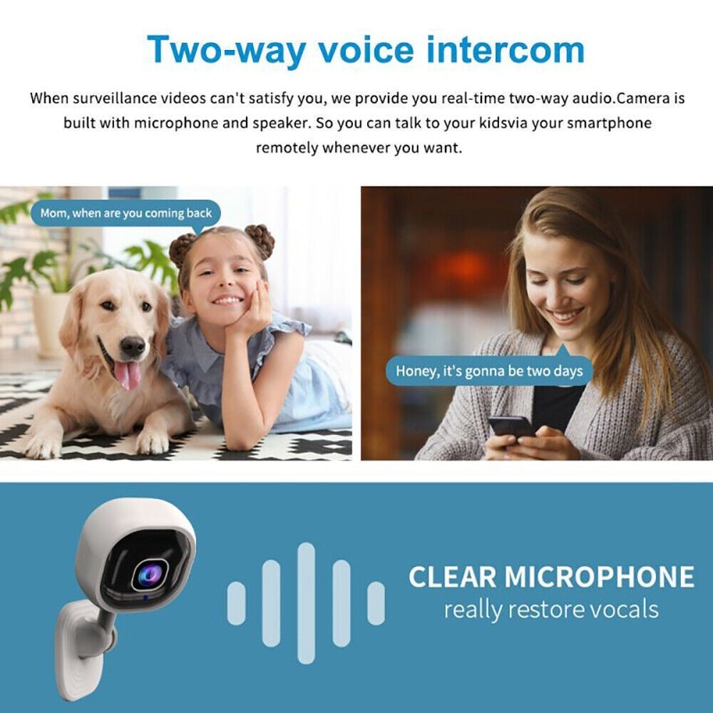 1080p Smart Home WiFi Camera Indoor IP Security Surveillance System Night Vision