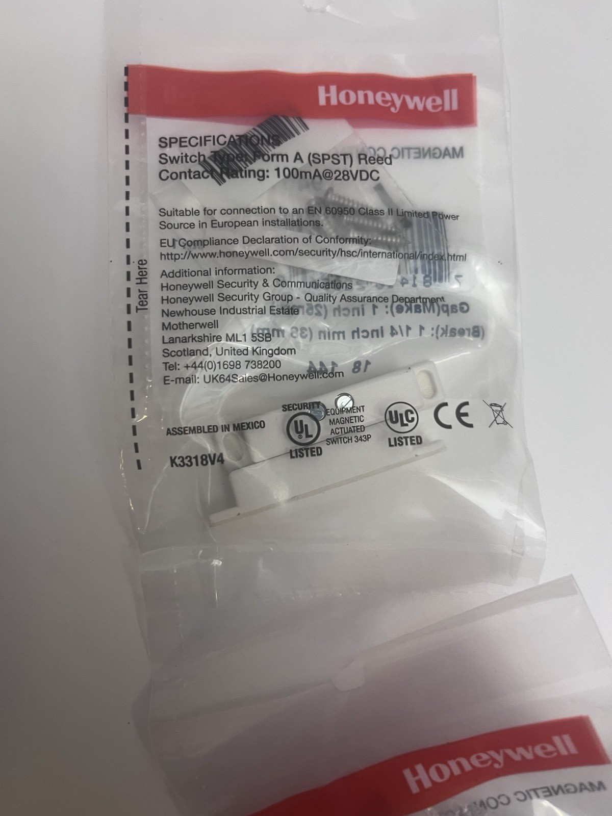 Honeywell Ademco 945T-WH Magnetic Contact Sensor 9 Pack – Brand New Sealed!