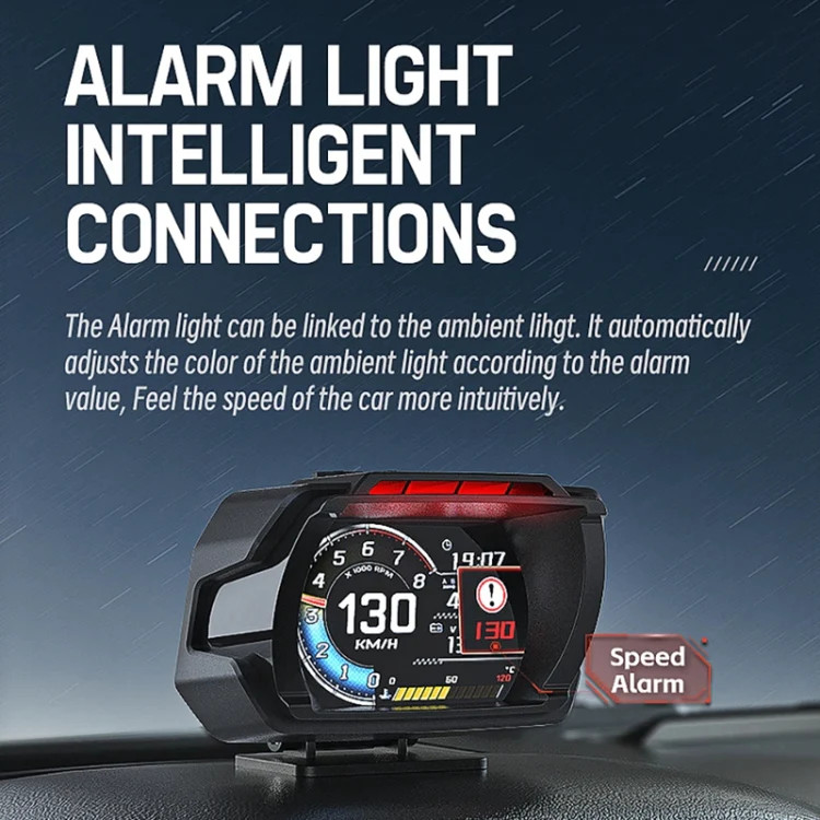HUD Head-up Display OBD LCD Mileage Speedometer