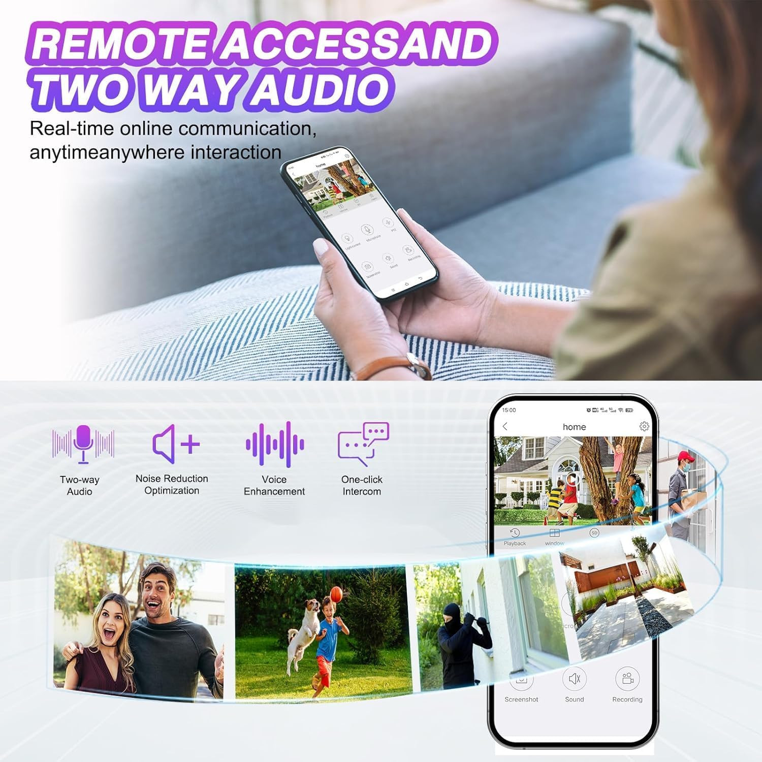 5MP PTZ Security System: 4 PCS Wireless Cameras with 1TB Hdd,10-Channel NVR,5G/2