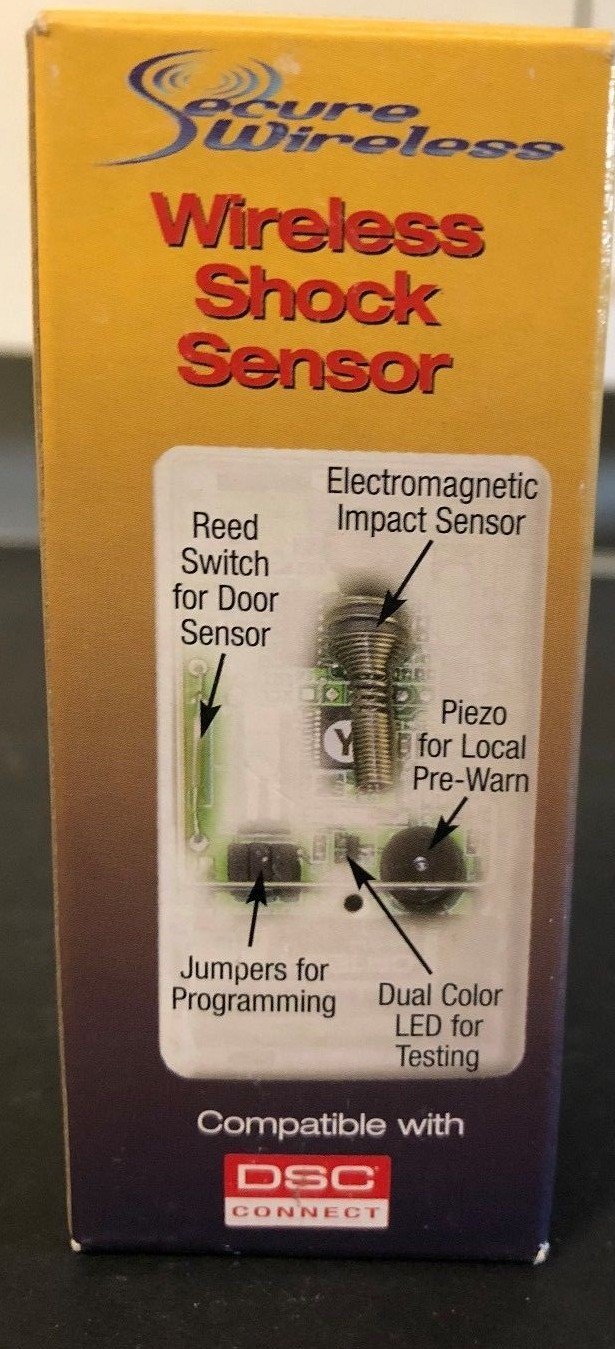 Brand New DSC EV-DW4927 SS Wireless Shock Sensor with Contact