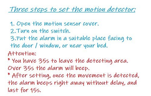 Portable Mini Motion Detector Alarm + 120DB Ear-Piercing Siren + SOS LED Ligh…
