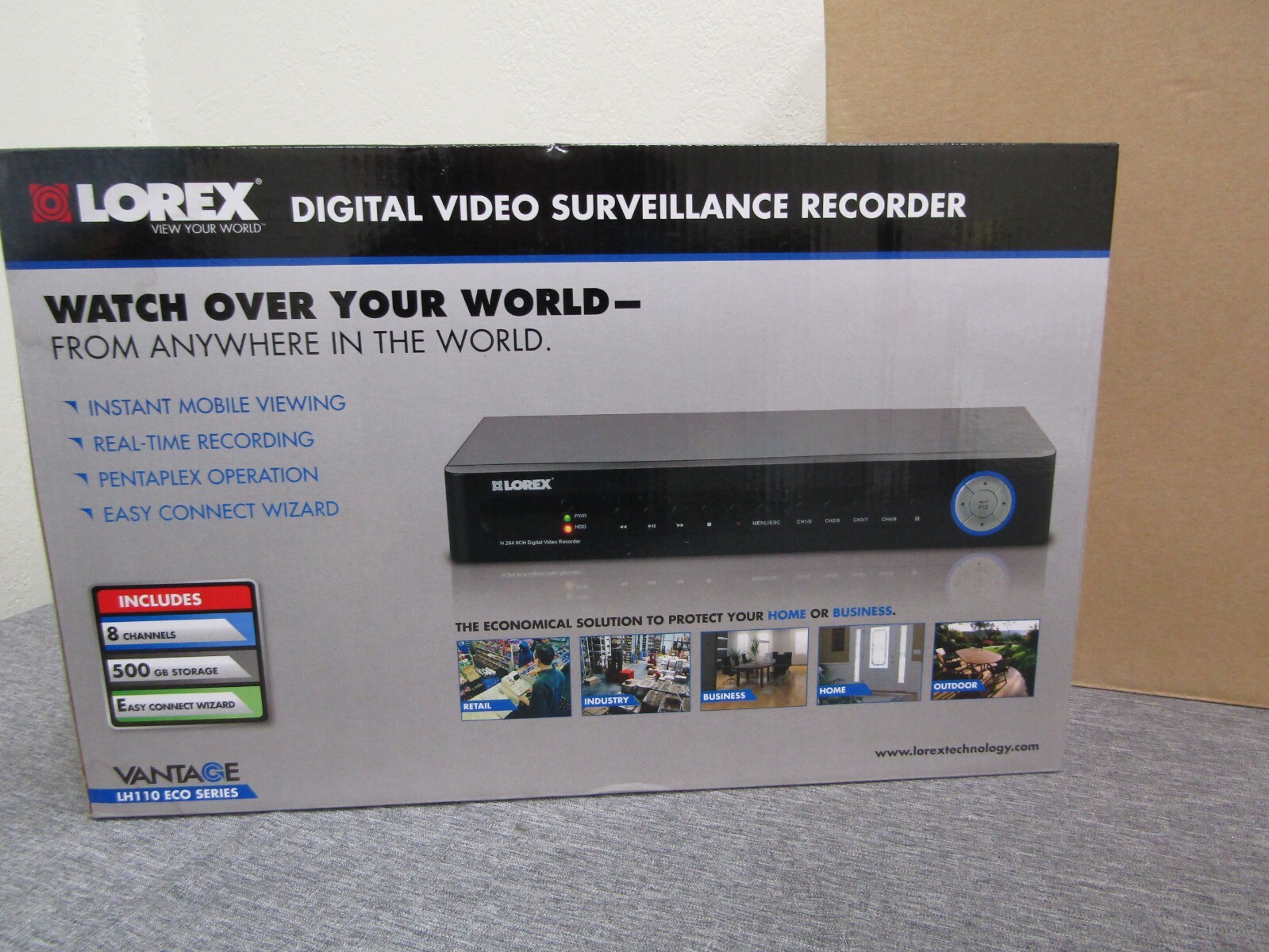 Lorex LH1845L19 Security Camera System 8CH DVR with 18.5-inch Monitor &4 Cameras