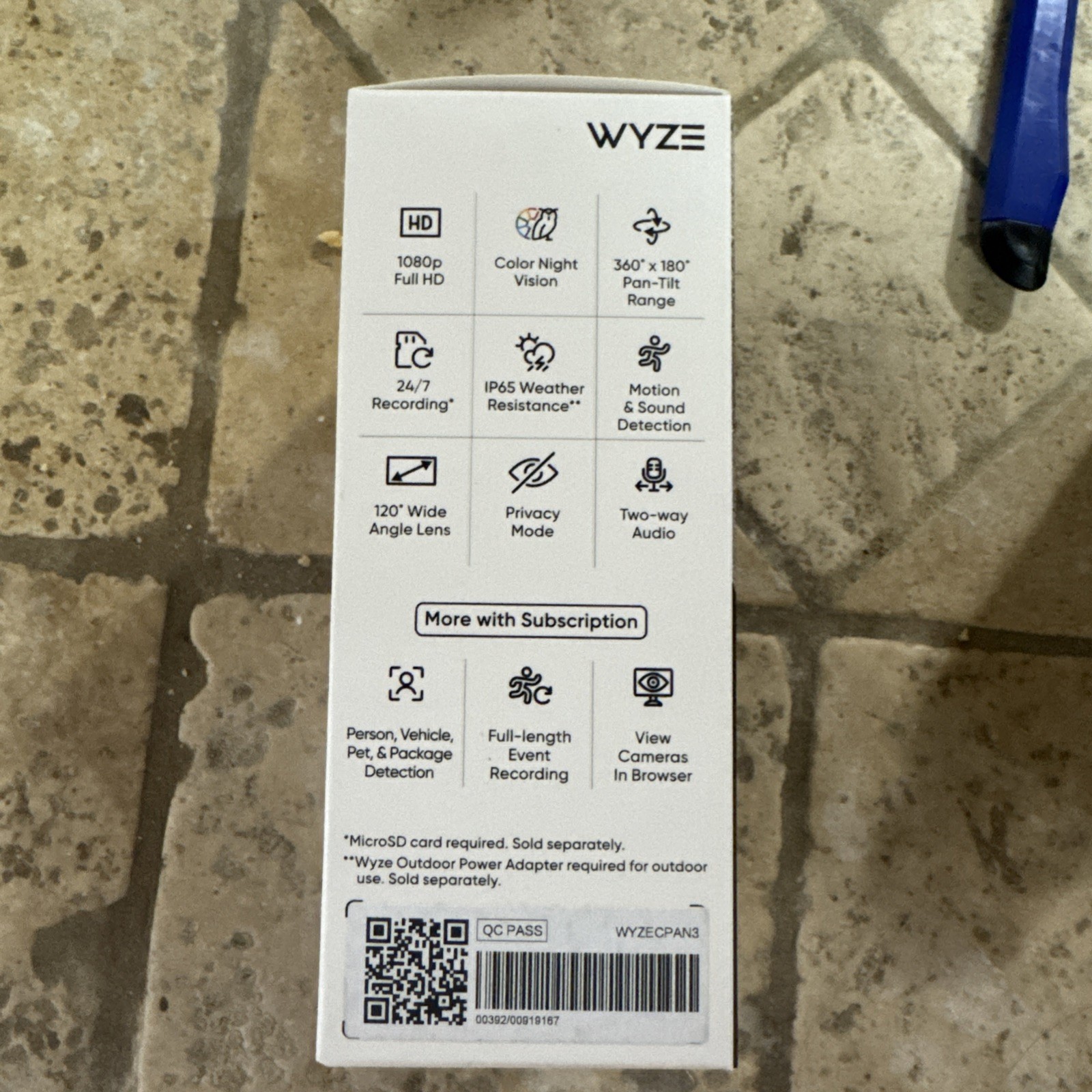 Wyze Cam Pan v3 1080p WiFi Security Camera Pan Tilt Color Night Vision NEW