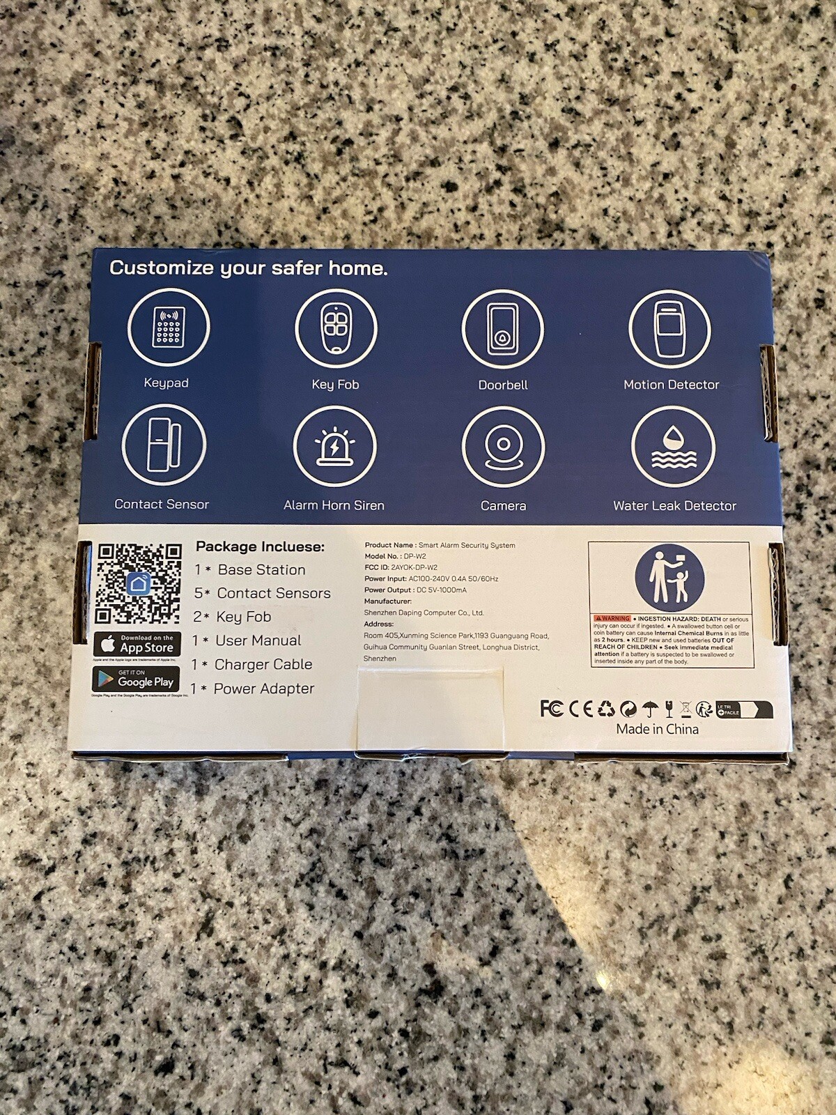 Tolviviov Alarm Wireless Home Security 8-Piece Set