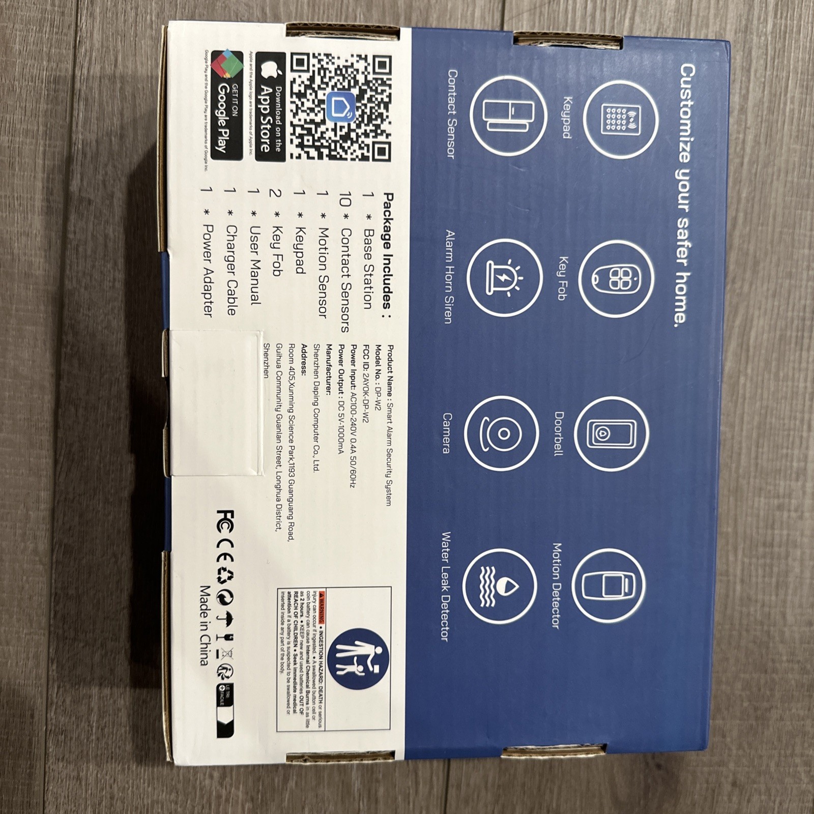 Alarm System for Home Security, Door Alarm Systems, App Alerts, 15Piece Kit, No