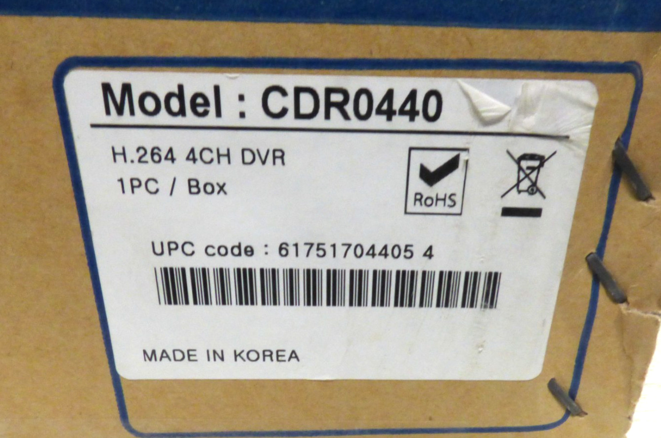 Clover CDR4040 Standalone 4 Channel DVR Digital Video Recorder