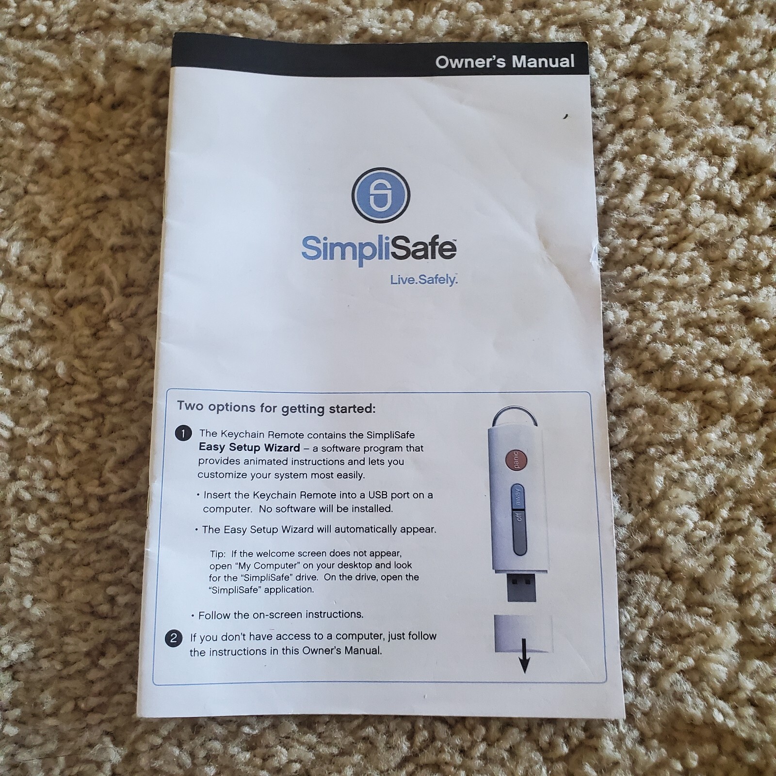 SimpliSafe White 10 1/2″ Base Station Transmitter Module BS1000 With Charger