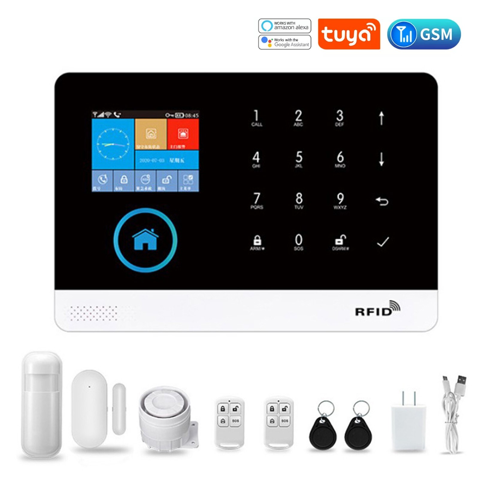 App Control Wireless Alarm System for Home Burglar Security Smart House KitAI