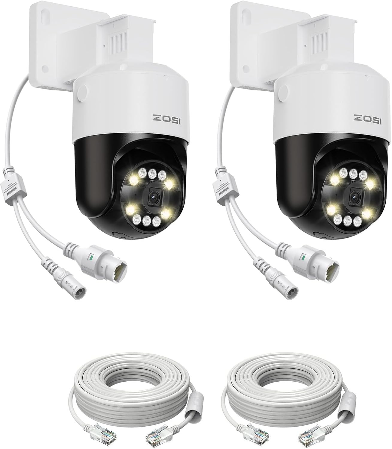 ZOSI 3K 5MP POE PT Security IP Add on Camera AI Face/Car Detection Auto Tracking