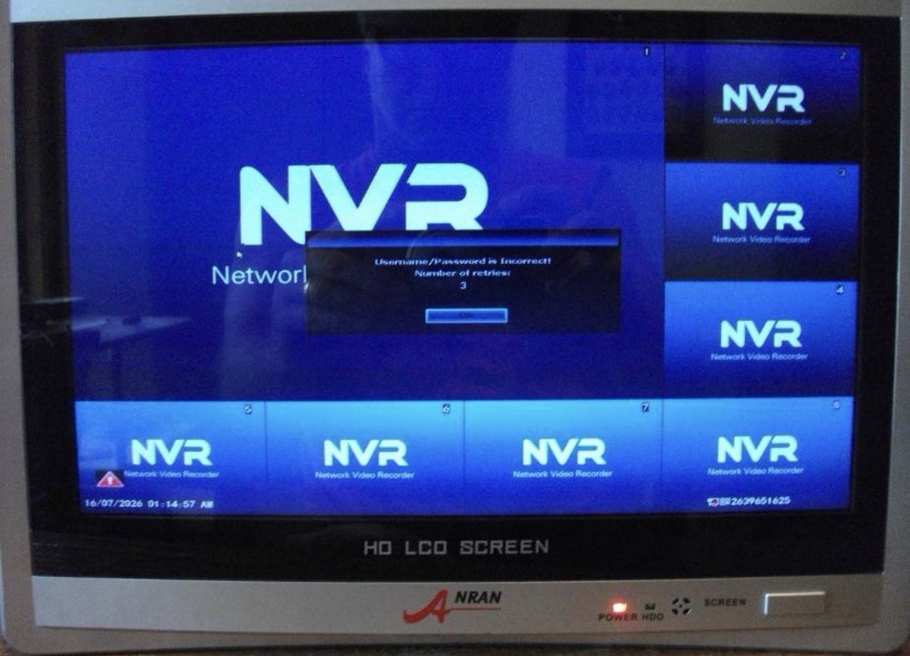 ANRAN WIRELESS NVR 11 1/2″ MONITOR Network Video Recorder