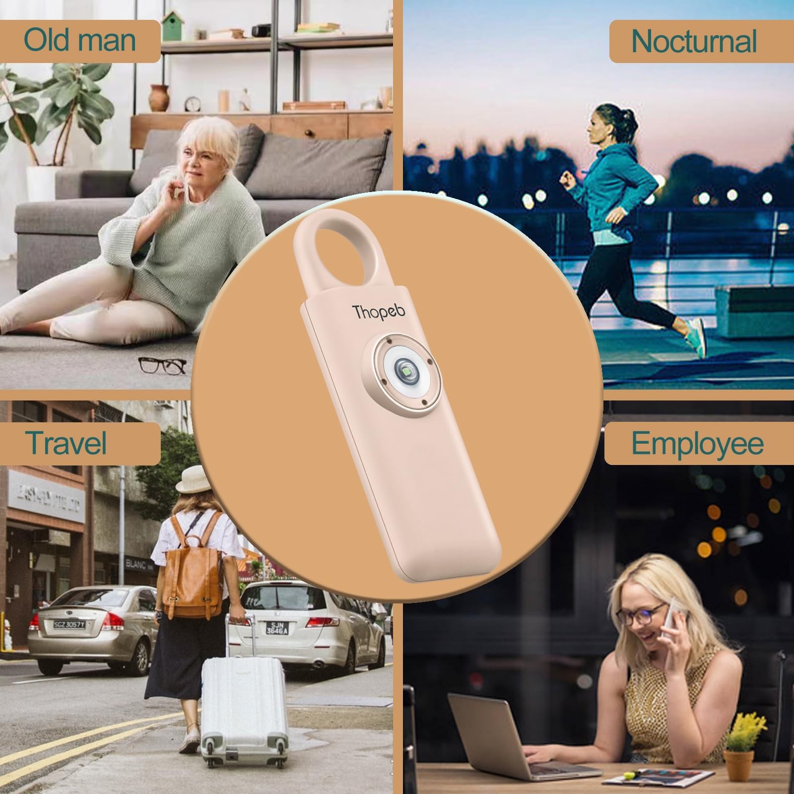 –The Original Personal Safety Alarm for – Elders & Keychain Siren – 135dB Lou…