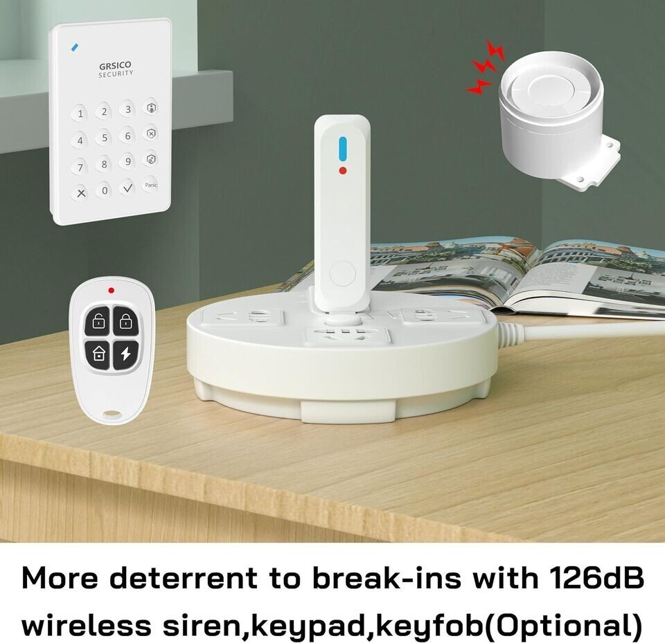 Alarm System for Home Security, Wireless Security 5-Piece kit with Wi-Fi Gateway