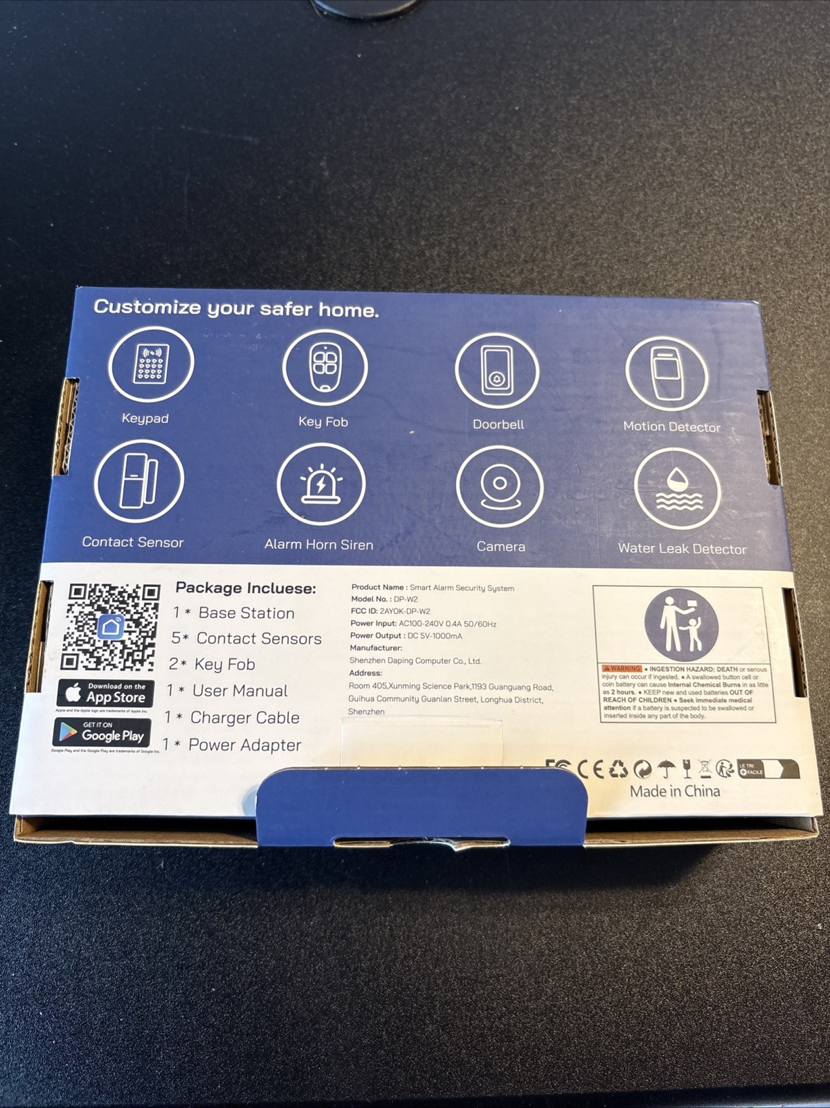 NIB Tolviviov Alarm System 8 Pieces, Smart Home App