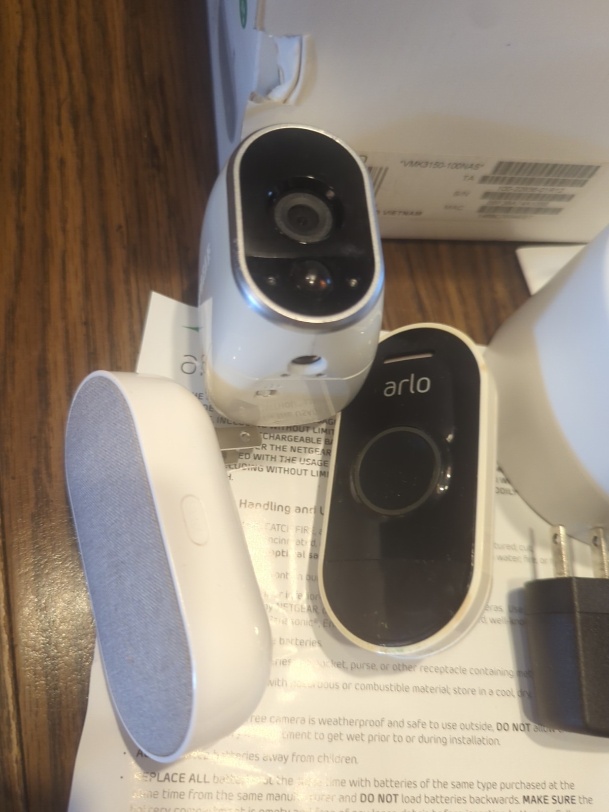 New In Box Arlo Pro HD 100% Wire-Free Camera Plus Audio Doorbell.