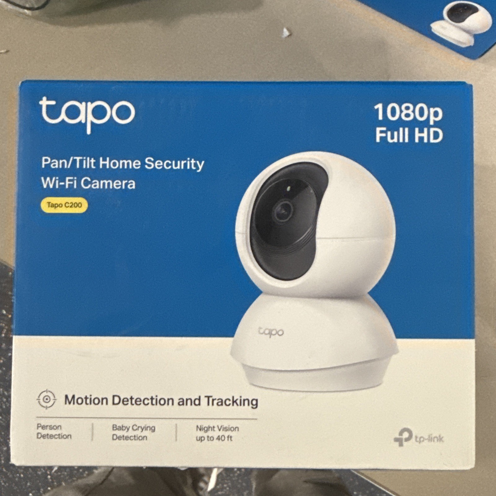 TP-Link Tapo C200 Pan/Tilt Security Camera 1080p WiFi Baby Monitor Night White