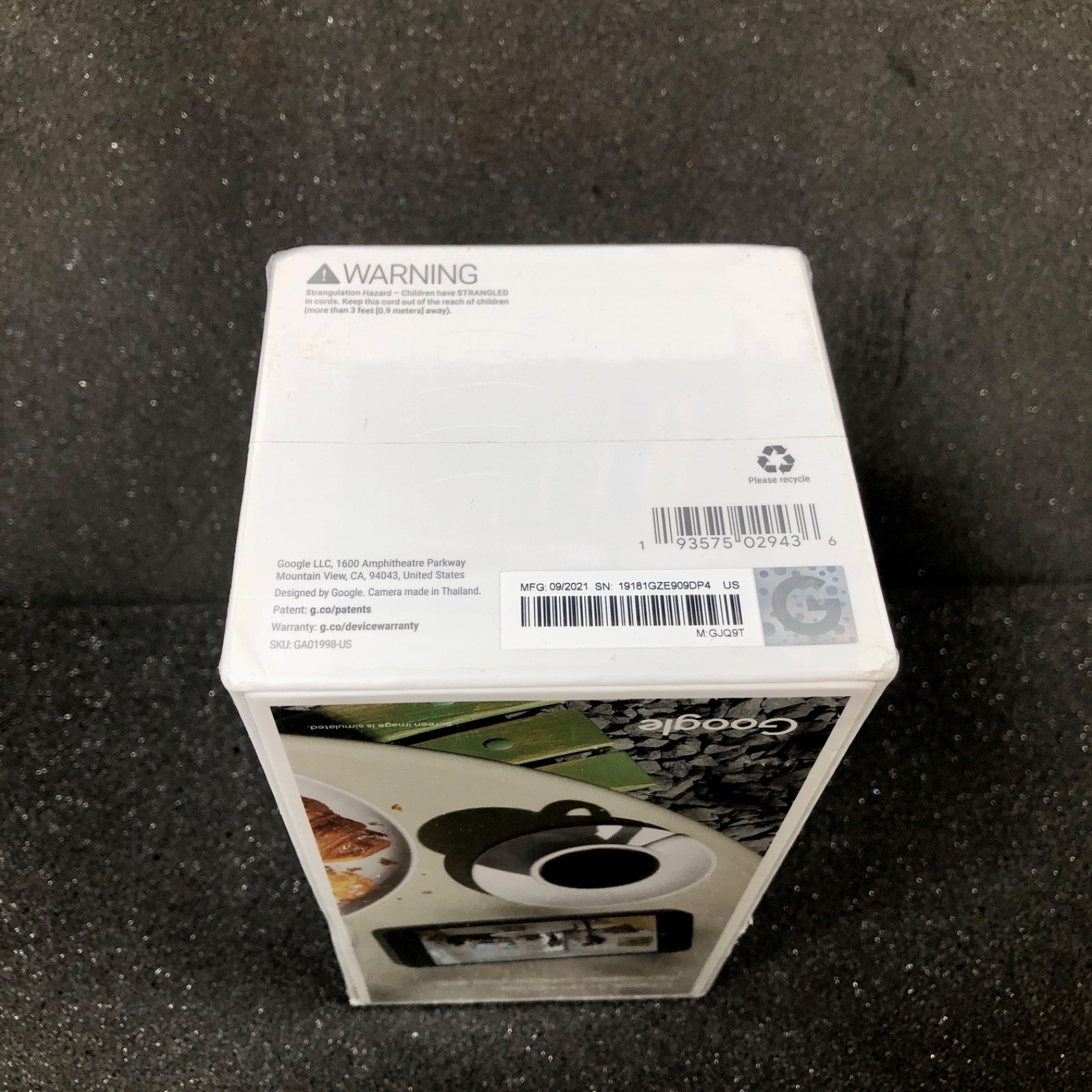 Google Nest Security Cam Indoor 1080p Wired 2nd Gen. GJQ9T (White Snow) SEALED