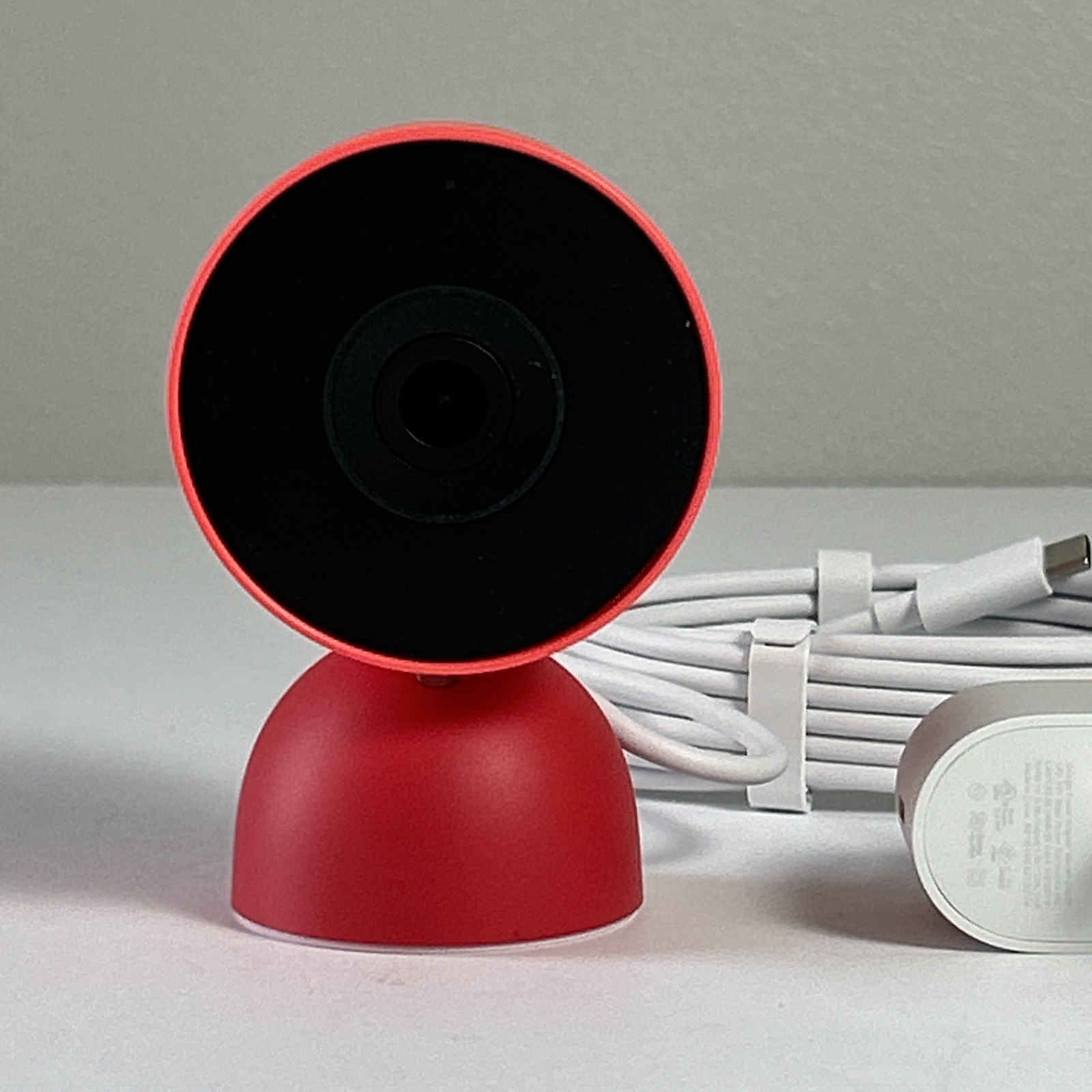 Google Nest Cam Indoor 3rd Generation Wired 2K Security Camera Berry Red