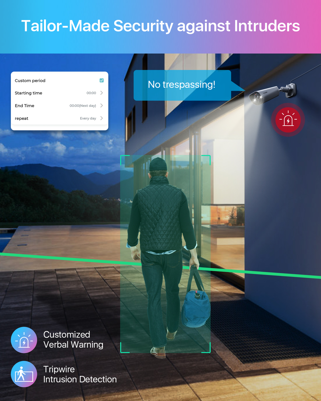 ZOSI 5MP POE IP Security Camera AI Human Face/Voice Activity Detect 2-Way Audio