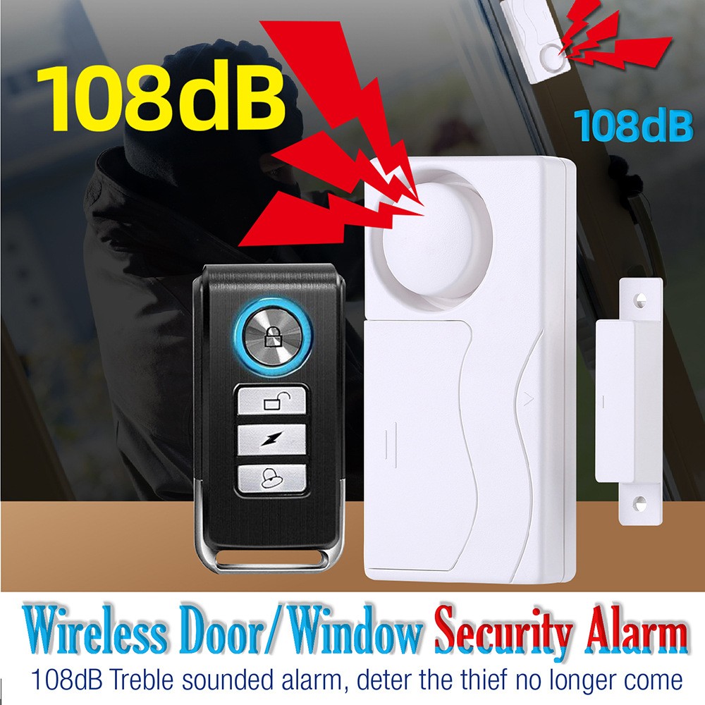 Wireless Door Burglar Security Alarm Magnetic Sensor with Remote Control