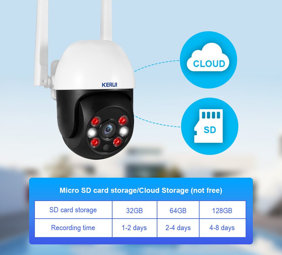 KERUI Cam Wireless Outdoor 1080p Smart WiFi Tuya APP IP Camera Home Security 5MP